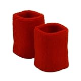 Wrist Band Pair (terry)-Red
