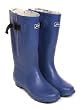 Extra Wide Calf Womens Rubber Rain Boots: Up to 20 Inch Calf - Blue