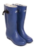 Extra Wide Calf Womens Rubber Rain Boots: Up to 20 Inch Calf - Blue