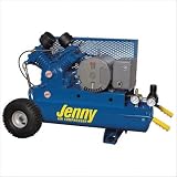 Jenny Products 30 Gallon 5 HP Electric Motor 230 Volt Two Stage Wheeled Portable Air Compressor