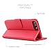 Snugg iPhone 8 Plus / 7 Plus Wallet Case – Leather Card Case Wallet with Handy Stand Feature – Legacy Series Flip Phone Case Cover in Red