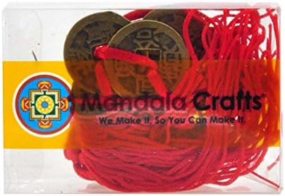 Mandala Crafts® Chinese Luck Wealth Feng Shui Coins Charm Decor Tassel