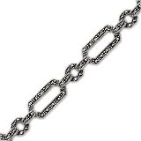 Linked Forever: Sterling Silver Marcasite 71/4 inches Multilink Bracelet