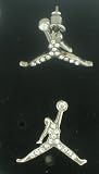 MICHAEL JORDAN JUMPMAIN DESIGN FULL CZ EARRINGS