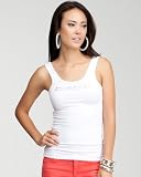 bebe Logo Basic Rib Tank - WHITE (L)