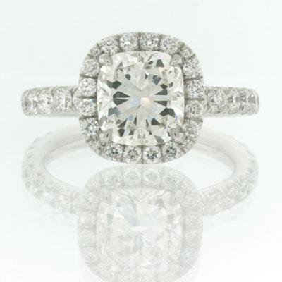 3.30ct Cushion Cut Diamond Engagement Anniversary Ring