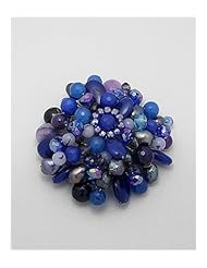 White Base Metal Agate Brooch