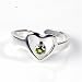 STERLING SILVER TOE RING WCZ - 8mm Heart