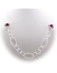 Sterling Silver Twist Ring Circle Large Links Necklace Italy European Charm for Large Hole Beads