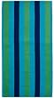 Cabana Stripe Navy Green Turquoise by Cotton Craft- Terry Jacquard Beach Towel 30x60 - 400 grams 100% Pure Ringspun Cotton - Brilliant intense vibrant colors - Highly absorbent easy care machine wash - Use for picnic poolside or as a colorful bath towel