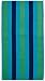 Cotton Craft - Terry Beach Towel 30x60 - 2 Pack - Cabana Stripe Navy Green Turquoise - 400 grams 100% Pure Ringspun Cotton - Brilliant intense vibrant colors - Highly absorbent easy care machine wash - Use for picnic poolside or as a colorful bath towel