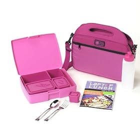 Laptop Lunch B630-Pink System 2.0 with Pink Passion Insulated Carrier, Drink Bottle, Pink 2.0 Bento Set, Utensils and User Guide