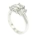Classic Engagement Ring w/3 Radiant White CZs