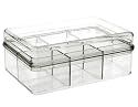 Teebox TRANSPARENT - Teekiste für Teebeutel - Aufbewahrung für Tee - Teedose - Teeaufbewahrung