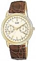 Citizen Men's Gold-Tone Brown Leather Watch #AG0132-08A