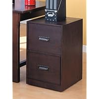 Contemporary Wood Grain Finish Letter Size Vertical File Cabinet