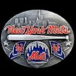New York Mets Pewter Belt Buckle - MLB Baseball Fan Shop Sports Team Merchandise