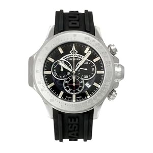 Buy Chase-Durer Mens 380.2BB-RUBB Firestorm Chronograph Stainless Steel Rubber Strap Watch by Chase-Durer