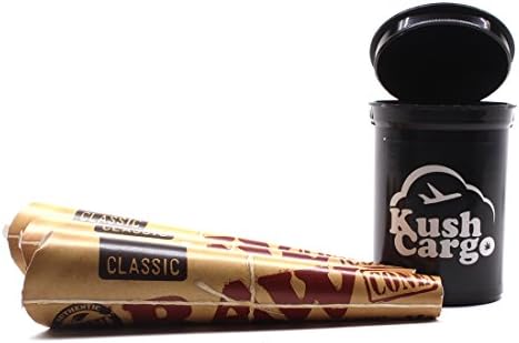 Raw King Size Cones Pre Rolled Classics (3) Packs + KC Pop Top Stash Jar