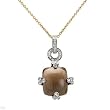 Necklace With 5.15ctw Precious Stones - Genuine Clean Diamonds and Topaz Beautifully Crafted in 14K Yellow Gold. Total item weight 5.5g Length 16in