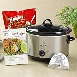  : Rival Stainless Steel 4qt Crock Pot Slow Cooker & Timer