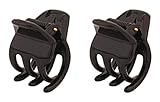Caravan Mini Black Hair Claws For Part Or Ponytail Will Hold In A Breeze Pair