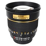 Bower SLY85P High-Speed Mid-Range 85mm f/1.4 Telephoto Lens for Pentax