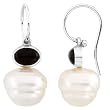 14K White Gold Paspaley South Sea Cultured Pearl and Onyx Earrings - 12.00mm