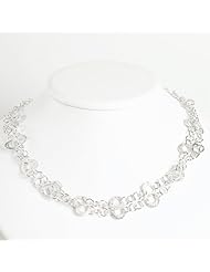 Sterling Silver Fancy Necklace - 18 Inch