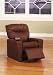 Dark Brown Microfiber Kids Recliner Chair With Cup Holder