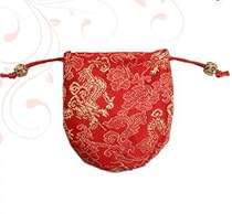 12 Silk Brocade Jewelry Coins Pouch Bag 4" Drawstring
