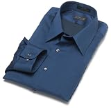  : Arrow Men's Wrinkle Free Sateen Solid Long Sleeve, Azure, 15 - 32/33