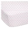 Sheetworld - Fitted Oval Crib Sheet (Stokke Sleepi) - Pink Stars Jersey Knit - Made In USA