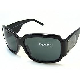 Burberry 4034 Shiny Black 3001 87 Sunglasses Grey Lenses Size: 57-14-125