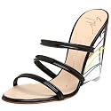 Giuseppe Zanotti Women's E80278 Wedge Sandal,Black,36.5 EU (US Women's 6.5 M)