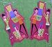SHAG DECORATIVE ORNAMENT mod couple by tree JOSH AGLE