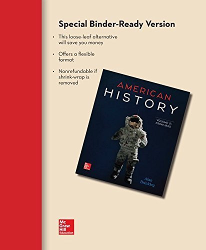 Looseleaf for American history: Connecting with the Past V2 15th edition by Brinkley, Alan (2014) Loose Leaf