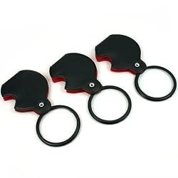 3 Folding Magnifier 3X Pocket Magnifying Glass w/ Case