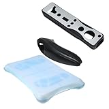 GTMax Blue Wii Fit Silicone Skin Case + Black 2 Tone Remote Controller & Nu ....