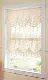 Collections Etc Allison Balloon Lace Curtain And Valance Ivory