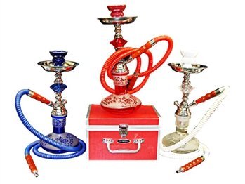 15" Global Hookah with Case + (Free Starter Kit $10 Value)