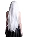 HDE Women's Bright White Wig with Bangs 32