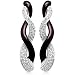10k White Gold and Black Rhodium Diamond Infinity Twist Earrings (1/4 cttw, I-J Color, I3 Clarity)