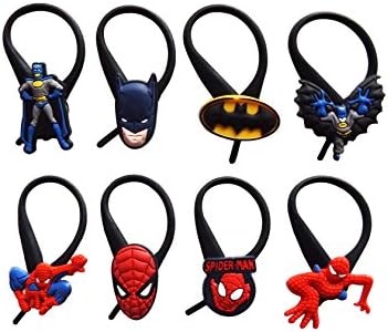 Abseco 8 Pcs Batman Spider man Luggage Identify Tag