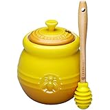 Le Creuset Stoneware 16-Ounce Honey Pot, Dijon
