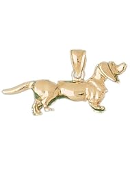 CleverEves 14K Gold Pendant Dachshund Dog 7.5 - Gram(s)