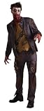 Rubies Costume Co Mens Adult Zombie Shawn Costume - Brown Black - Standard