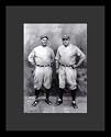New York Yankees (Babe Ruth & Lou Gehrig) Framed & Matted Sports Poster Print - 16" X 20"