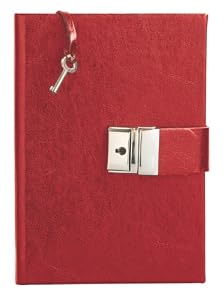 The Secret Diary Journal, Lined, Key and Lock Closure, Red, (Improved Edition)