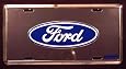 Ford Logo Deluxe Silver License Plate